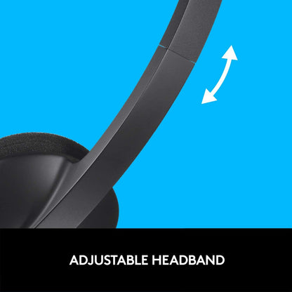 Logitech H340 USB Headset Stereo USB Headset for PC Windows and Mac