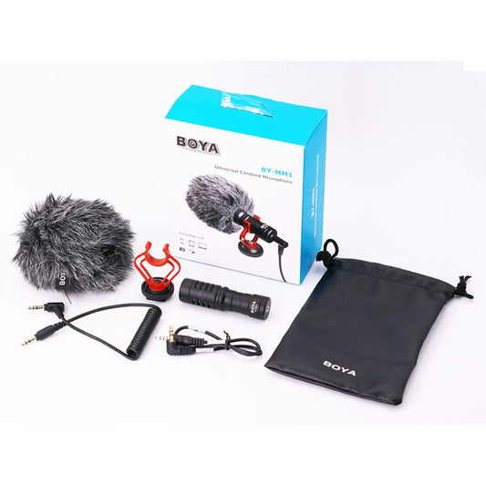 Boya BY-MM1 Compact On-Camera Smartphone Video Microphone for Youtube Vlogging Vlog Livestream Recording Tiktok Mic ASMR
