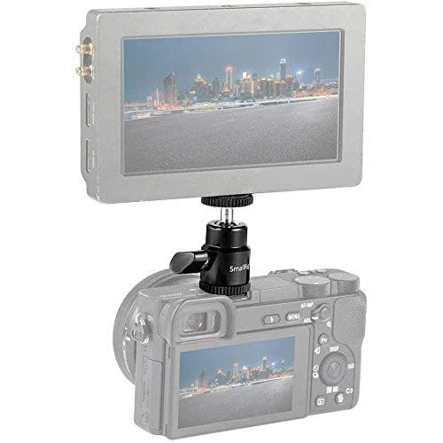 SmallRig 2059 Camera Hot Shoe Mount with Additiol 1/4"-20 Screw Ball Head Cold Shoe Adapter (2-Pack)