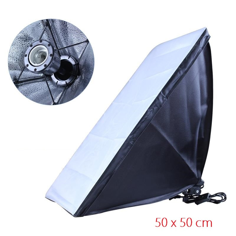Pxel SB-1B-50X50 Single E27 Base Socket Light Lamp Bulb Holder Adapter for Photo Video Studio Softbox 50x50cm