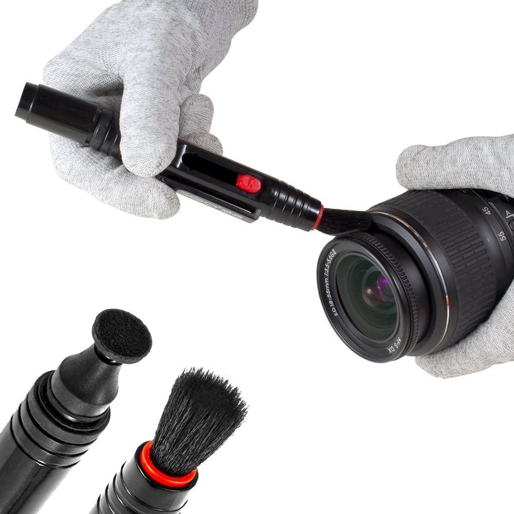 VSGO DKL-15B DSL Camera Lens Cleaning Kits: Lens Cleaner, Lens Cleaning Pen, Microfiber Cloth, Air Blower, Wet Wipe, Suede Screen Cleaning Cloth and Waterproof Bottle Container