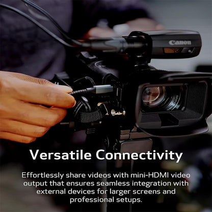 Canon XA60 Professiol Compact 4K UHD Camcorder with 20x Optical Zoom Lens Video Camera - 1/2.3" CMOS Sensor, DIGIC DV6, XLR Audio Termils, 5-Axis Stabilization, Hybrid Auto Focus, and UVC for Live Streaming, Recording, Broadcast