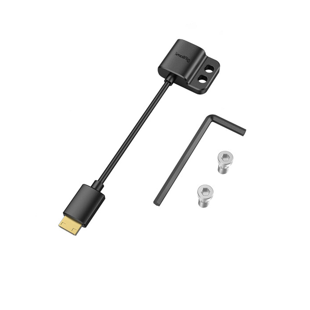 SmallRig Ultra Slim 4K 60Hz HDMI-A Female to Mini HDMI-C Male Gold Plated Video Adapter Cable with Flexible PVC Cable for DSLR and Mirrorless Cameras 3020