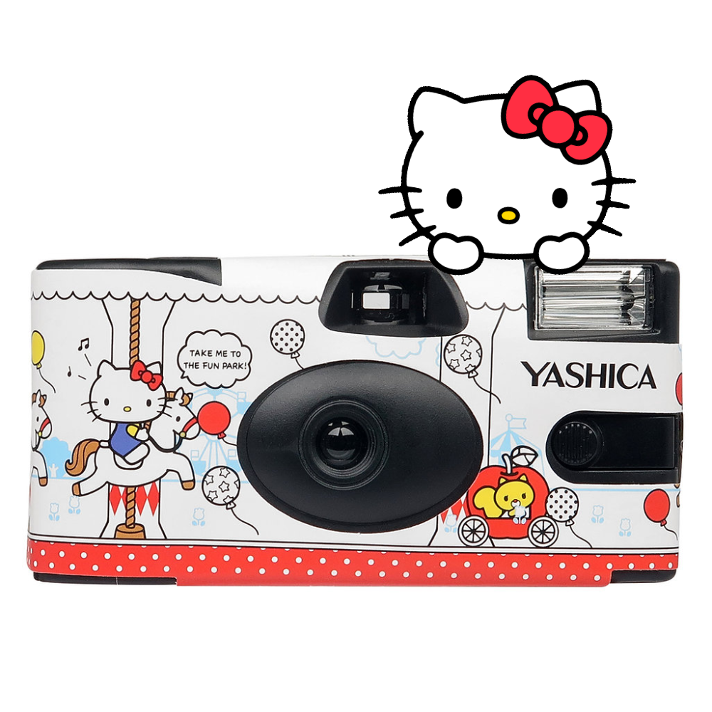 YASHICA x SANRIO Series 35mm ISO 400 F/11 Single Use Film Camera with 27 EXP Exposures for Color Prints and Photography