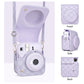 Pikxi Checkerboard Style Instant Camera Bag for FUJIFILM Instax Mini 12 Film Cameras with Shoulder Strap with Detachable Front Case Cover - Available in Black, White, Lilac Purple, and Mint Green Color