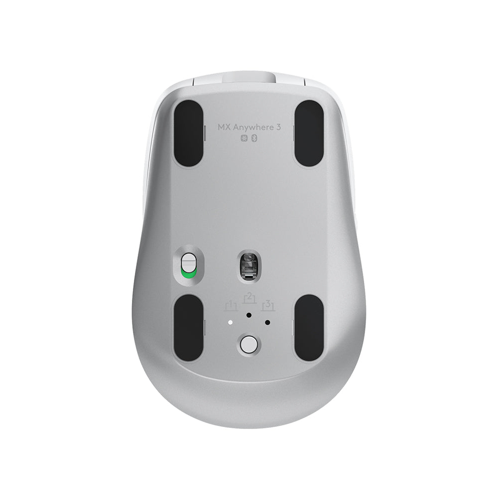 [CLEARANCE] Logitech MX Anywhere 3 Wireless Mouse Type C with 2.4GHz Bluetooth Connection, 4000 DPI, Ultra-Fast Scrolling, and Up to 70 days Battery Life for Chrome OS, Linux, Mac, Windows, iPadOS - Variation - Pale Gray for Mac