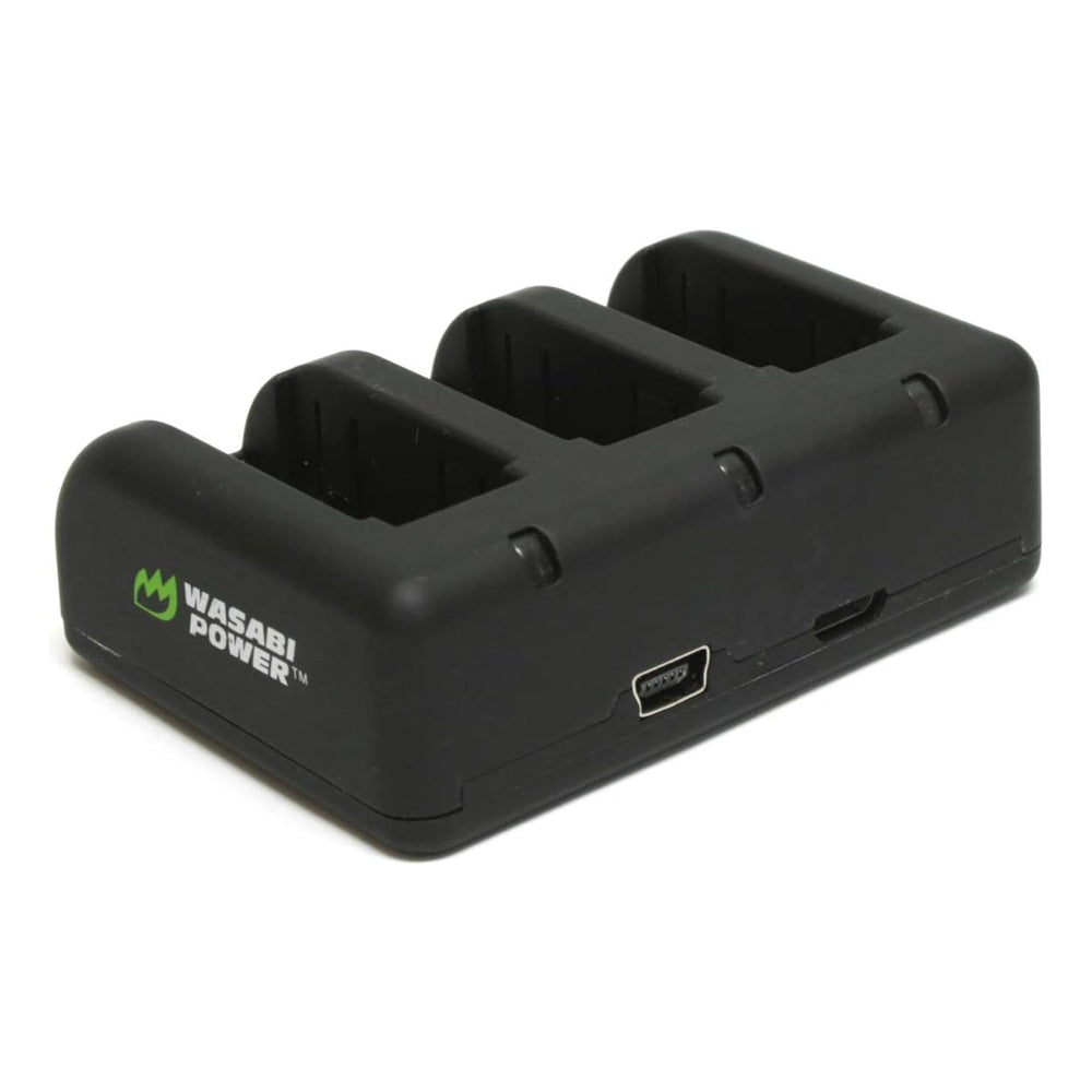 Wasabi Power 1160mAh 2pcs Battery & Triple Charger Kit for GoPro HERO4 HERO3 HERO3+ Action Camera