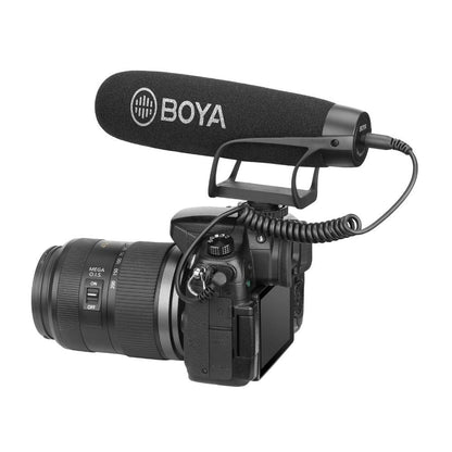 Boya BY-BM2021 Wired On-Camera Super-Cardioid Shotgun Microphone for Cameras and Smartphones