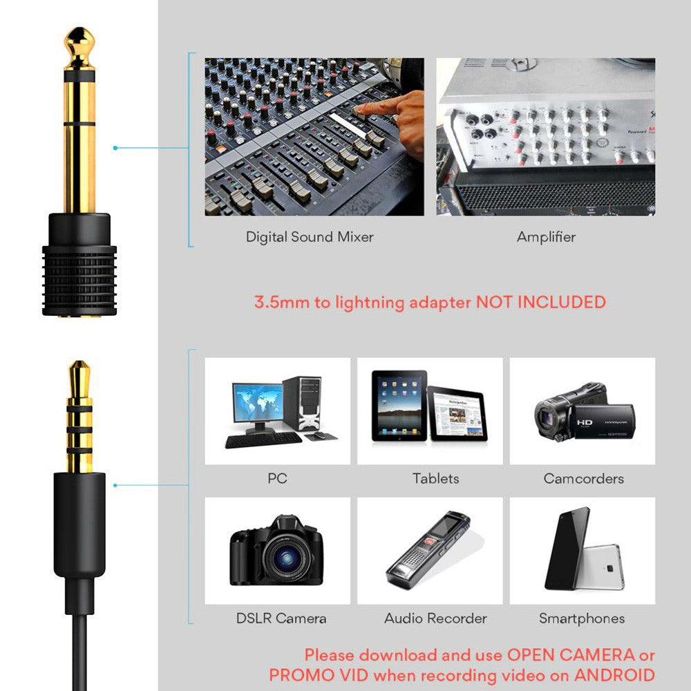 [CLEARANCE] Maono AU-102 AU102 Multipurpose Lavalier/ Lapel Microphone Playback Output Jack with -10dB Attenuation Switch for Voice Over, Interview, Podcastings and Vlogs