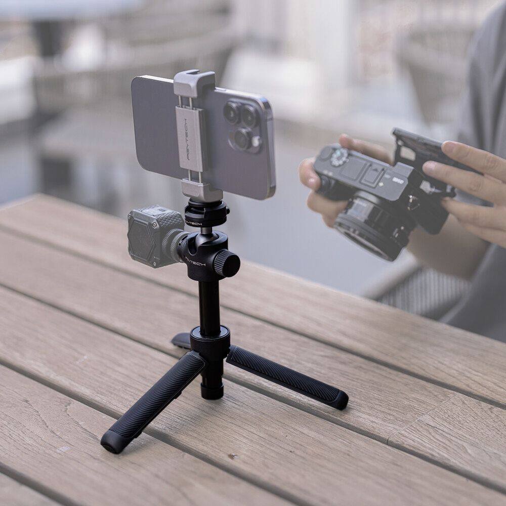 PGYTECH CapLock Quick Release Action Camera Selfie Stick Tripod with Cold Shoe Mount and 1/4" Screw Adapter for Insta360, DJI, GoPro, and Smartphone Holders | P-GM-218