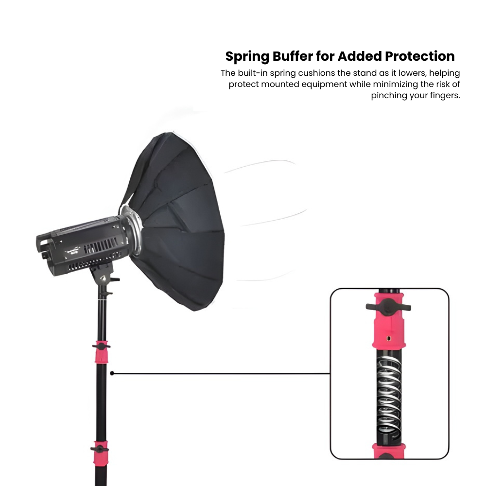 Meking WH‑9325 3-Section Light Stand w/ 2.7m Max Height & 5kg Max Load Capacity