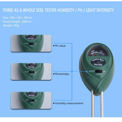 [CLEARANCE] Eagletech 3 in 1 Moisture / Light / PH Plant Flowers Soil PH Tester Hydroponics Meter
