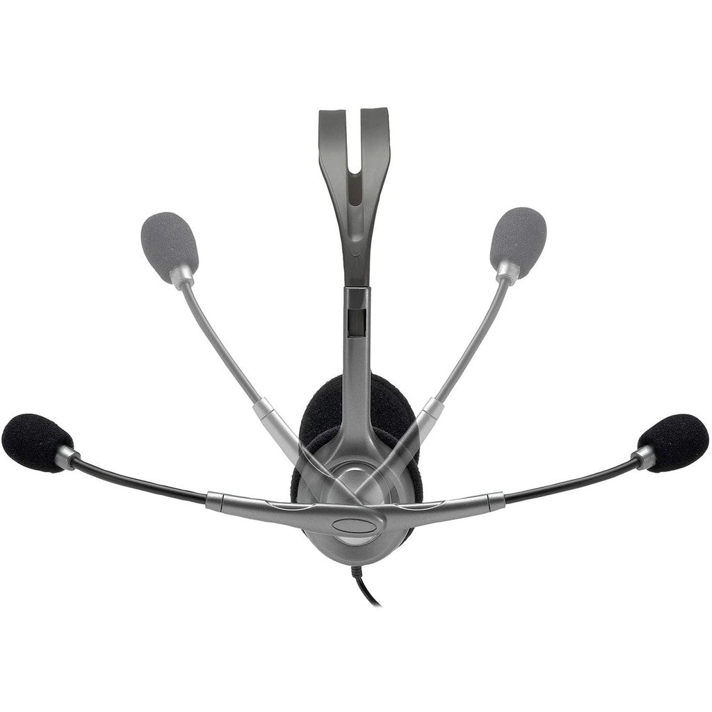Logitech H110 Wired Stereo Headset with Microphone and Dual 3.5mm Plug for Computer PC
