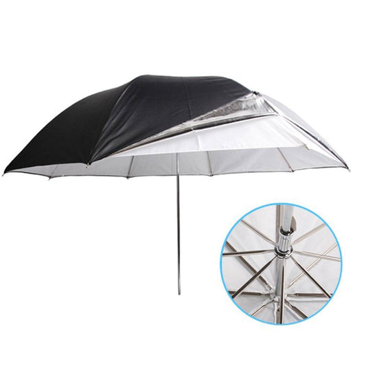 Pxel UM-BWS108 43"/108cm Studio Photography Soft Translucent/Black Silver Reflector 2in1 Double-Layer Umbrella For Studio Flash Strobe
