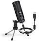Maono AU-PM461TR USB Condenser Cardioid Microphone for Podcasting Livestream Vlog with Mini Stand