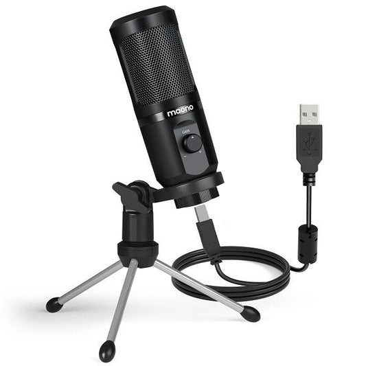 Maono AU-PM461TR USB Condenser Cardioid Microphone for Podcasting Livestream Vlog with Mini Stand