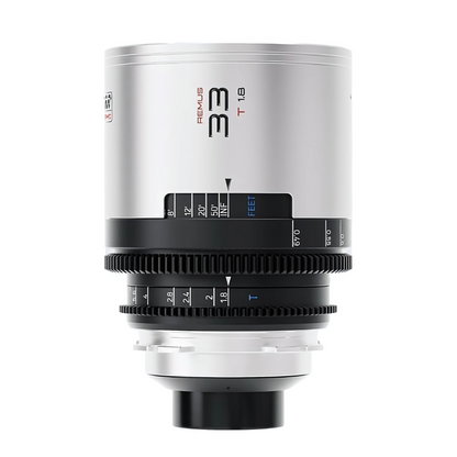 BLAZAR REMUS M 33mm 50mm 85mm 100mm T/1.8 1.5x Full Frame Sony E Mount Anamorphic Cine Lens Set Kit, 0.5 Meter to 0.7 Meter Focusing Distance, Silver Lens Flare and Signature Oval Bokeh, Rich Visuals for Videography Content Creation