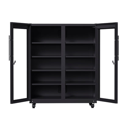 Eirmai 350L Electronic Digital Dry Cabinet Dehumidifying Box with Touch Screen, Automatic AI Smart Control - 350 Liters (Black) | MRD-368T