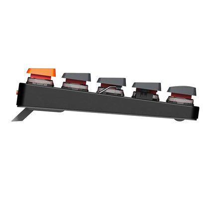 [CLEARANCE] Keychron K7 68 Keys Ultra-Slim Bluetooth Wireless / Wired TKL Tenkeyless Gateron Mechanical Keyboard with Hot-Swappable Switches and RGB Backlight for Mac and Windows PC Computer (Red Linear, Brown Tactile) K7H1 K7H3