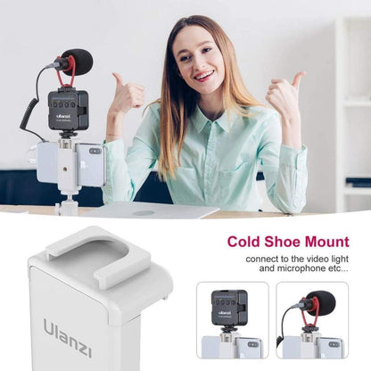 Ulanzi ST-07 Smartphone Holder with Cold Shoe for Mobile Photography Tripod Bracket Universal Vlog Vlogging Accessory | Black, White | JG Superstore