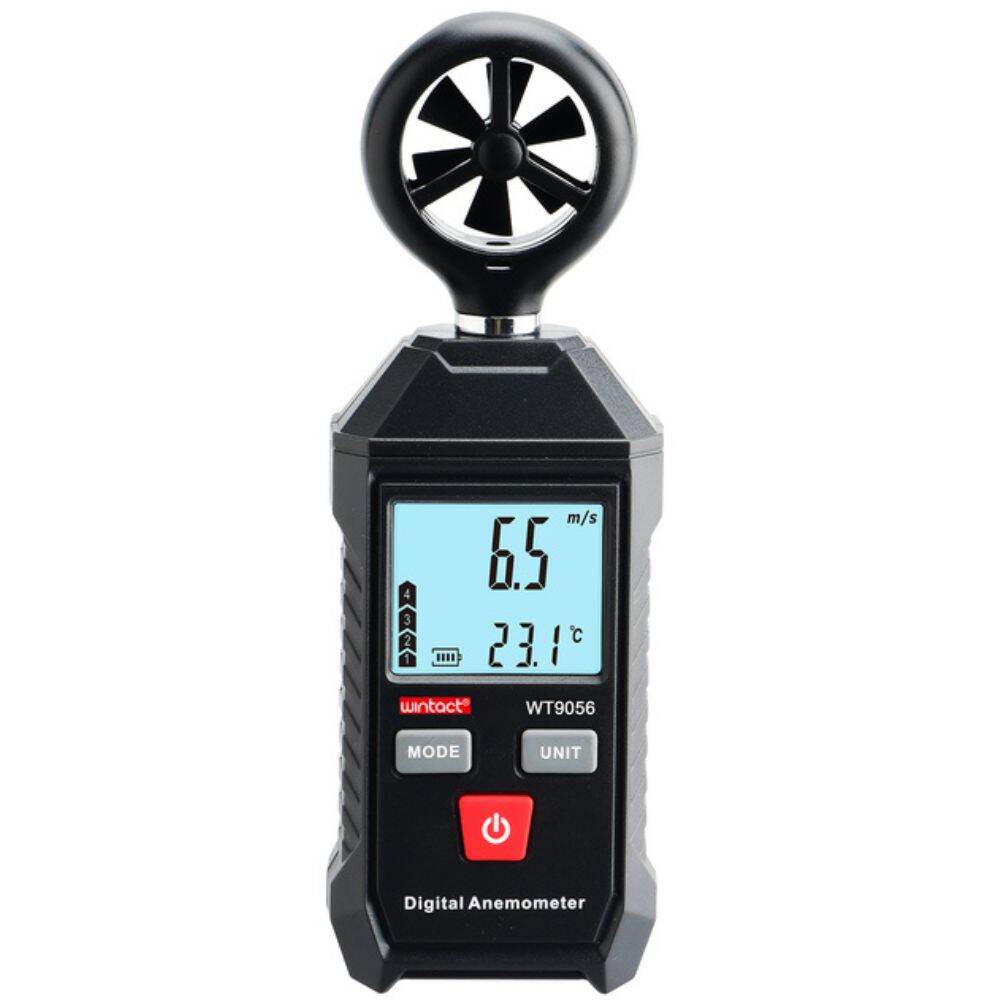 Wintact WT9056 Digital Anemometer Wind Speed Meter (0-30 m/s / -10-45 °C) with LCD Backlight Display for Air Velocity & Airflow Temperature Monitoring | Industrial, Home Improvement, Weather & Climate | Testers & Measuring Tools