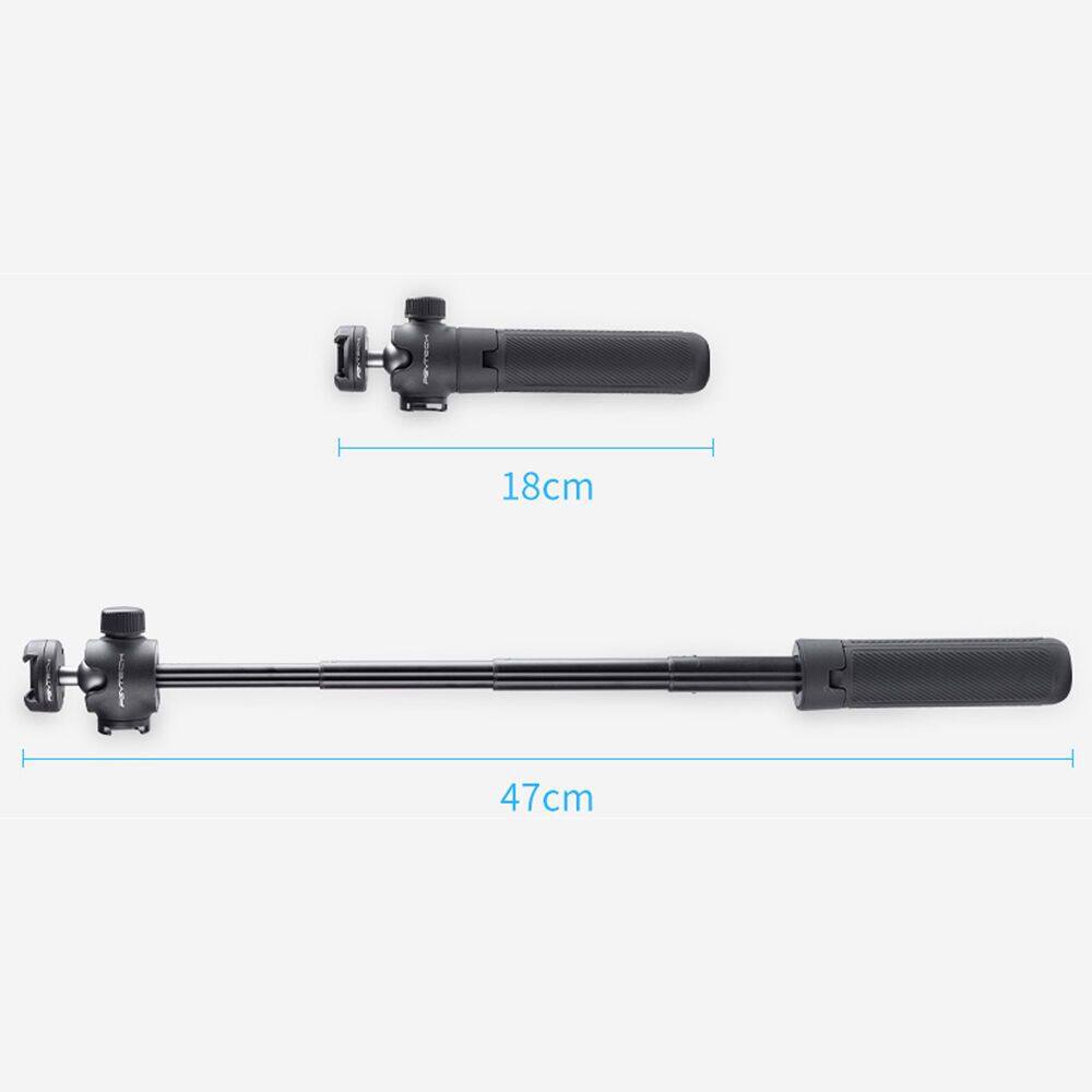 PGYTECH CapLock Quick Release Action Camera Selfie Stick Tripod with Cold Shoe Mount and 1/4" Screw Adapter for Insta360, DJI, GoPro, and Smartphone Holders | P-GM-218
