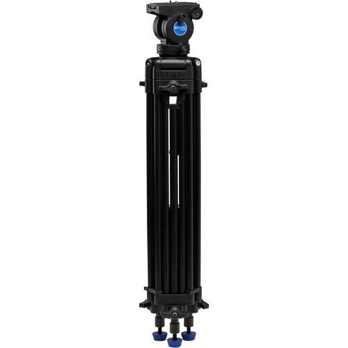 Benro KH25C / KH26C 61.6 / 72.6 Aluminum Video Tripod Kit with Fluid Head, 11lb Payload, Retractable Feet, Carrying Travel Bag for DSLR Cameras