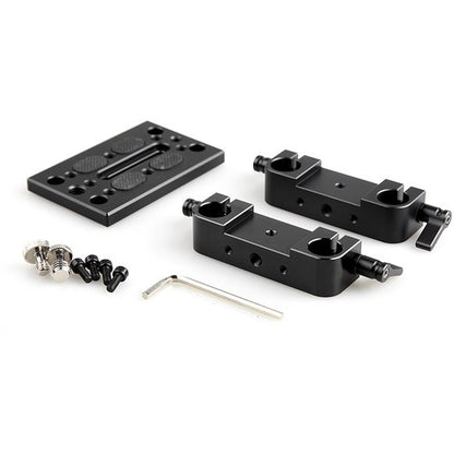 SmallRig Camera Base Plate with Dual 15mm Rod Clamp Railblock for Rod Support/ DSLR Rig Cage - 1775