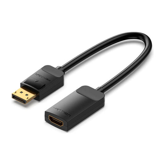 Vention 1080p 60Hz UHD DP DisplayPort Male to HDMI Female Unidirectional Display Cable Adapter for Monitors and Projectors (0.15m) | HBTBB