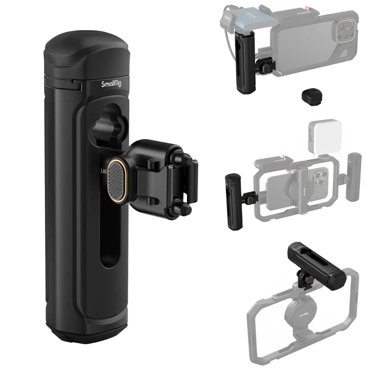 SmallRig Quick Release Side Handle with Cold Shoe Mount & Wireless Control (Optional) for SmallRig's Mobile Video Smartphone Cages | 4403 4402