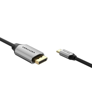 [CLEARANCE] Vention 4K UHD 60Hz USB-C to DP DisplayPort Male to Male Cable with Audio / Video Sync, Aluminum Alloy Shell and Gold Plated Contacts for Laptops, Mobile, and Tablets (1m, 1.5m, 2m) | CGZBF CGZBG CGZBH | JG Superstore