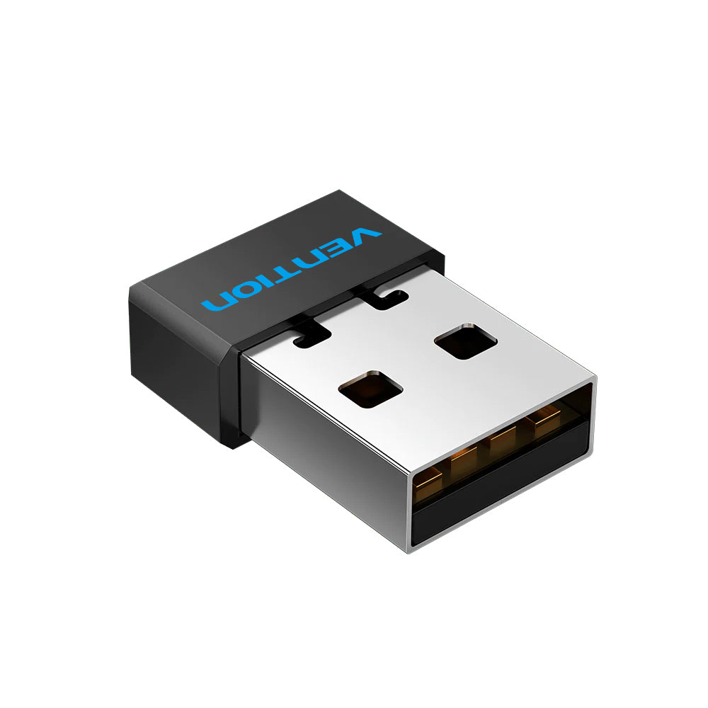 Vention USB 2.0 Wi-Fi Adapter Dongle with 2.4GHz and 5GHz Dual Band / Single Band Connectivity, 150Mbps to 433Mbps Wireless Transmission Speed, and Integrated Multi-Layered Encryption for PC and Laptops | KDRB0 KDSB0