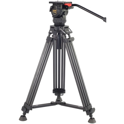 Teris TSN6AL PLUS | TSN6CF PLUS TS-N6 Fluid Head Tripod System w/ 2-Stage Aluminum/Carbon Fiber Legs
