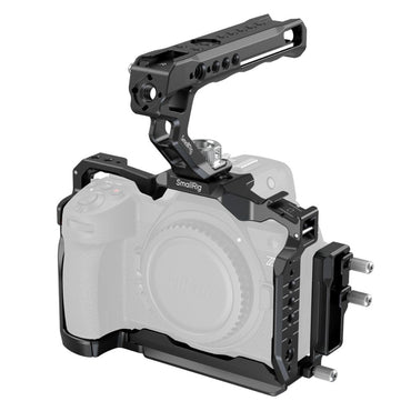 SmallRig Full Camera Cage Kit for Nikon Z6 III with Top Handle, Arca-Type Quick Release Base Plate, TO Rail, Cold Shoe Mount, 1/4"-20, 3/8"-16, M3 & M2.5 Threaded Holes for Attachments and Accessories | 4519 4520
