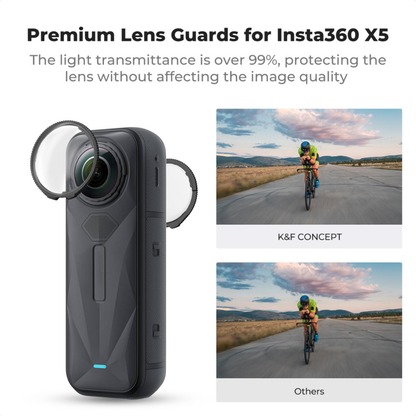 K&F Concept Premium Lens Guards / Standard Lens Guard + Screen Protector for Insta360 X5