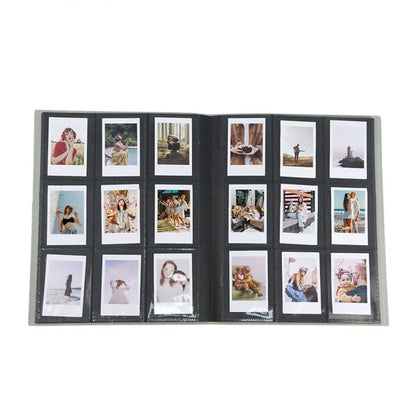 Pikxi 360 Pockets Solid Colors Mini Film Photo Album with Elastic Loop for Fujifilm Instax Mini Instant Camera - Blue