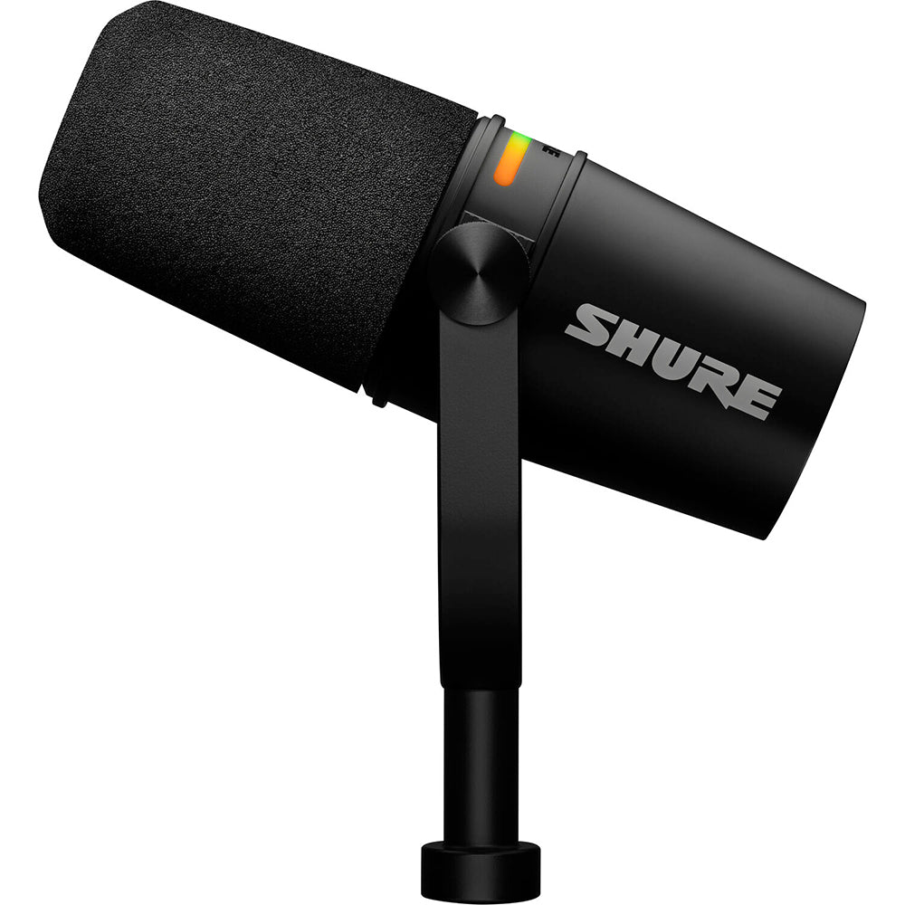 Shure MV7+ Podcast Microphone Dynamic Cardioid Broadcast Mic with 3 Pin XLR / USB Type-C Output LED Touch Panel, DSP & Reverb Compatible with Mac, Windows, iOS & Android for Musicians, Streamer and Podcasters