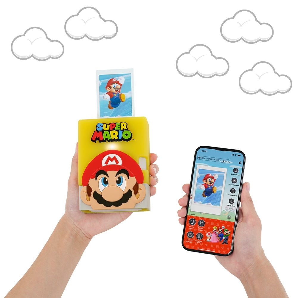 FUJIFILM Instax Mini Link 3 Smartphone Printer for Nintendo Switch with Limited Edition “? Block” Super Mario Silicone Case