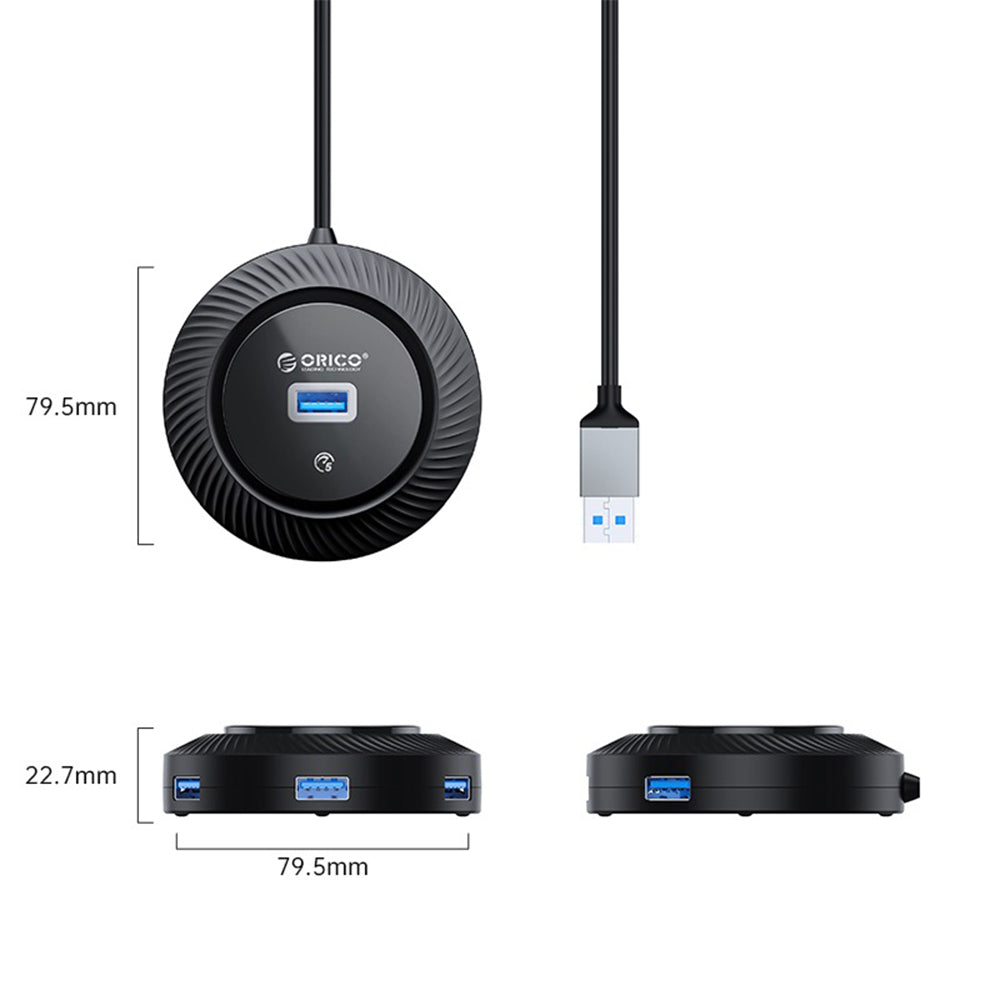 ORICO 4-IN-1 USB HUB 5GPS (1.8M) USB-A Cable with 4-Port USB 3.0 | Windows, Linux & macOS Support | for PCs, Computer Desktops & Laptops | USB Hubs & Docking Stations | YK2-U3