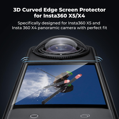 K&F Concept 3-Pack Tempered Glass Screen Protector for Insta360 X5/X4