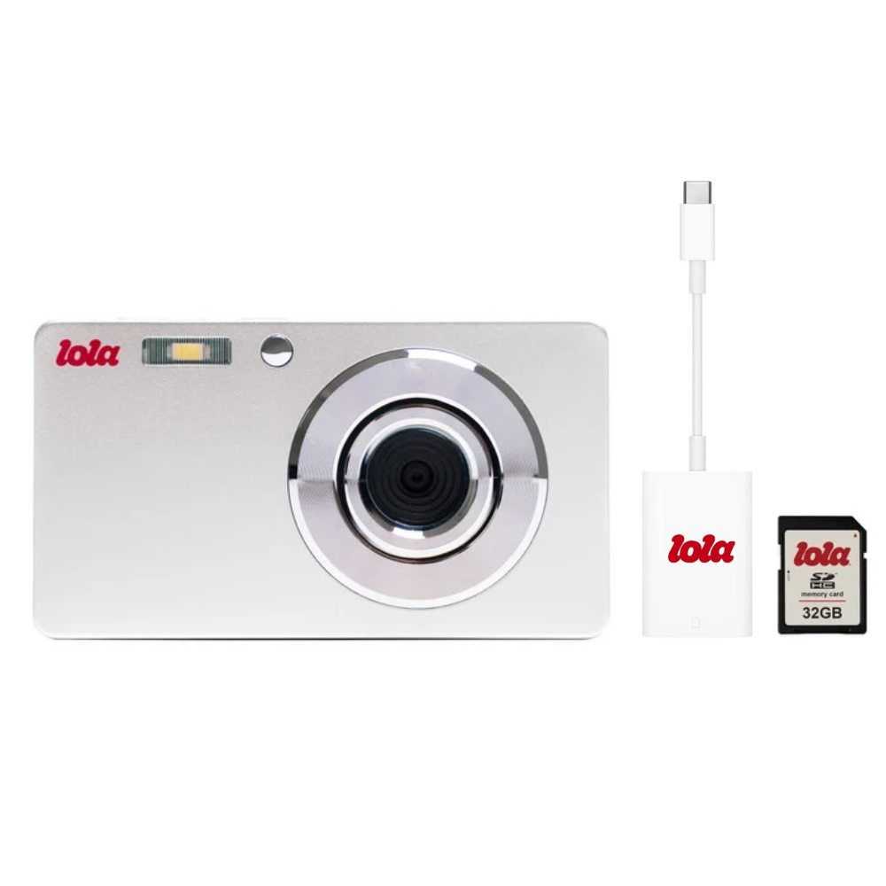 LOLA Retro Digital Compact Camera 8MP CMOS 4K 20X Zoom 2.8" IPS Display 20 Filters Built-In Flash
