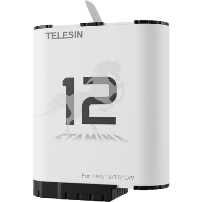 TELESIN 1720mAh Rechargeable Stamina Battery for GoPro HERO 12/11/10/9 Black Action Cameras