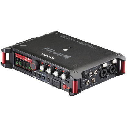 TASCAM FR-AV4 4 Channel Field Recorder 32-Bit Float Mixer Memory Card Slot and Mobile App Control