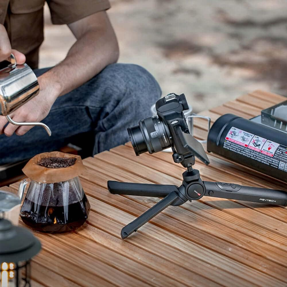 PGYTECH MantisPod 2.0 Vlogging Tripod Grip with Arca-Type Quick Release Plate, Panoramic Ball Head, Rotating Cold Shoe Mount, and Optiol Wireless Remote Trigger | P-CG-080 / P-CG-085