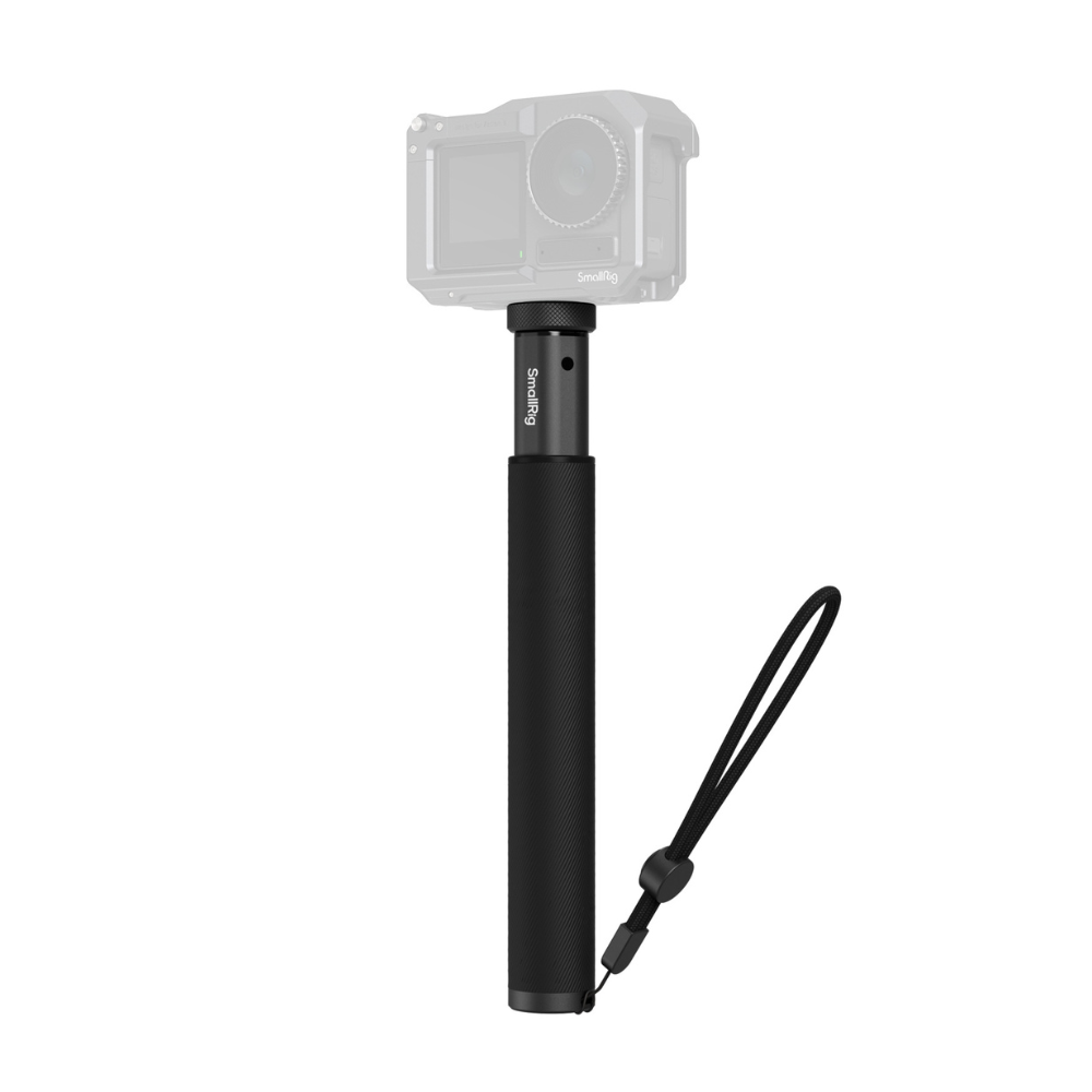 SmallRig Extendable Selfie Stick with Mini Tripod Leg & Phone Mount for Action Cameras & Smartphones, Up to 37.4" Max Height, Portable Aluminum Pole for GoPro, Insta360, DJI Action