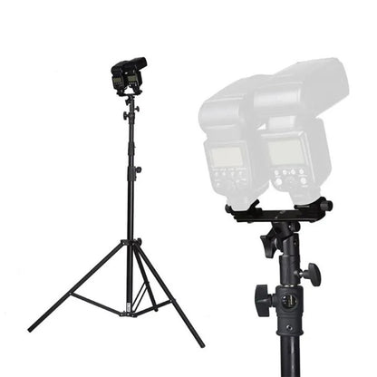 Pxel Quad / Dual Light Stand Bracket with Umbrella Reflector Holder, 1/4 & 3/8 Inches Cold Shoe with 180° Vertical Adjustment & Adjustable Hot Shoe Mount for Camera Flash Speedlite, Studio Lights & Photography Accessories | LS12 LS13