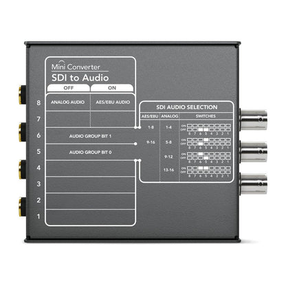 [CLEARANCE] Blackmagic Design 8 Channel 3G SDI to 6.35mm AUX Analog Stereo and Digital AES/EBU Audio Converter Box with Redundant Signal Input and Automatic Resolution Switching for Video Recording and Broadcast | CONVMCSAUD