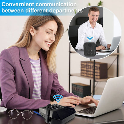 DAYTECH CI05US Multi-Channel Wireless Intercom System 1500m Long Range Two-Way Transmission for Home, Office, Hotel, Restaurant, Cafe, Clinic, Hospital