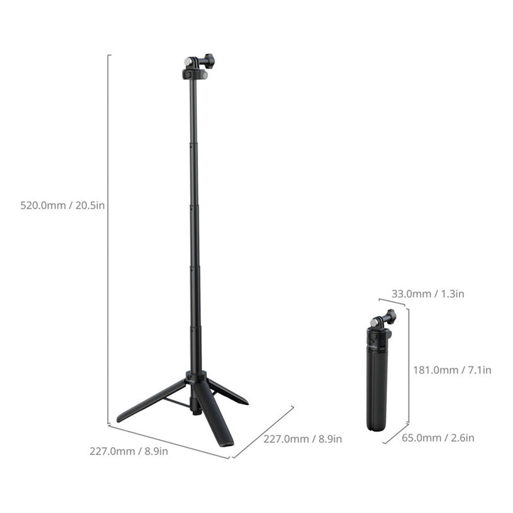 SmallRig 2 in 1 Grip Tripod and Selfie Stick for Action Cameras