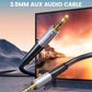 [CLEARANCE] ORICO Soft Silicone 3.5MM AXZ Series Audio Cable Male-to-Male with Gilded Connector and Tinned Copper for Smartphone Speakers and Other Audio Accessories - Blue